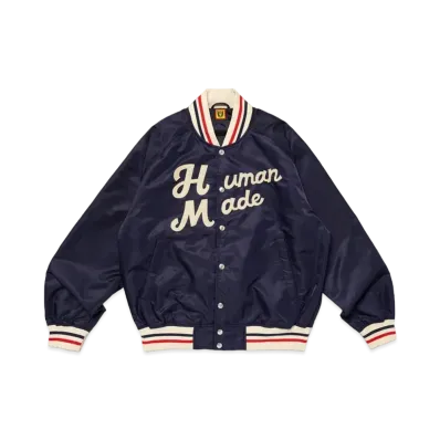HUMAN MADE Nylon Stadium Jacket "Navy"
