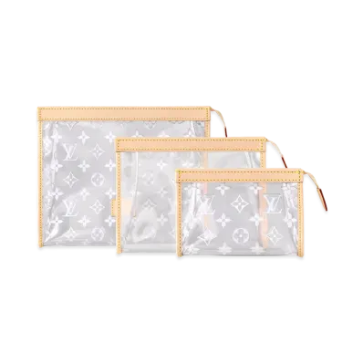 Louis Vuitton Trio Poche Toilette "Clear"