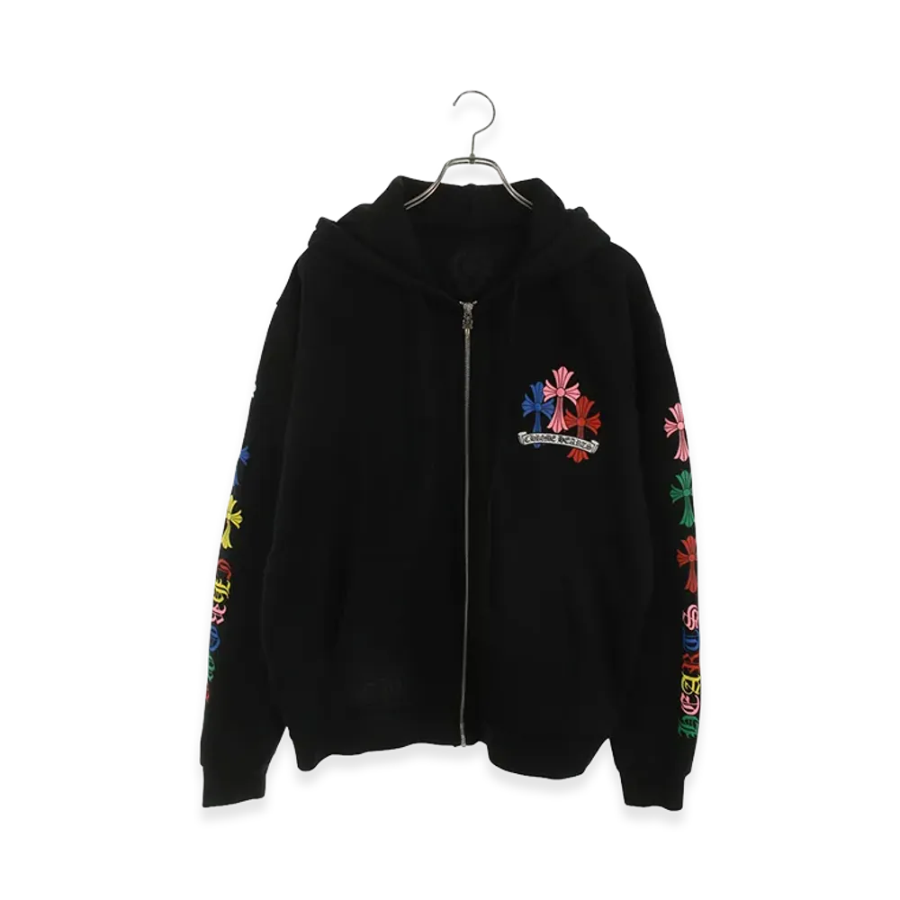 Chrome Hearts Multicolor Zip Hoodie "Black"