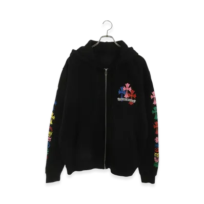 Chrome Hearts Multicolor Zip Hoodie "Black"