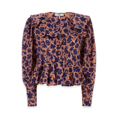 Chloe Women's Printed Crepe Blouse "Multicolor"