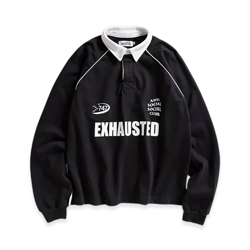 ANTI SOCIAL SOCIAL CLUB Rugby Polo "Black"