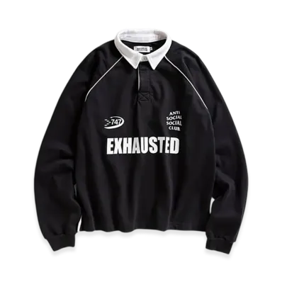 ANTI SOCIAL SOCIAL CLUB Rugby Polo "Black"