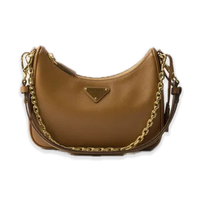 PRADA Re-Edition Saffiano Leather Mini Bag "Camel"