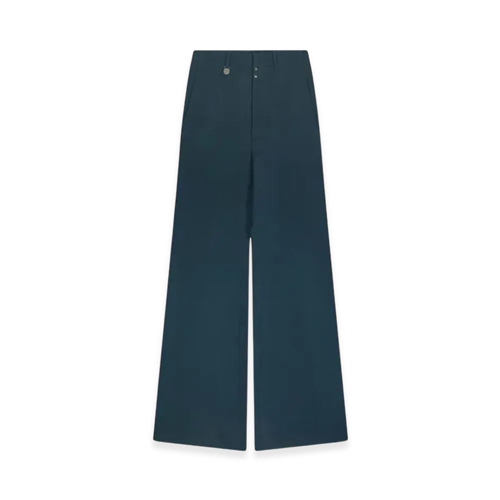 MM6 Maison Margiela Women's Flared Trousers "Petrol Green"