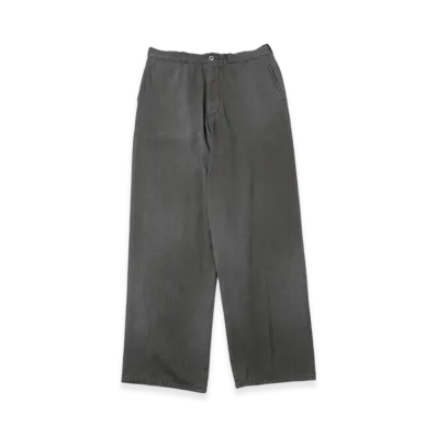 A.PRESSE Vintage Black Chambray Work Pants "Black"