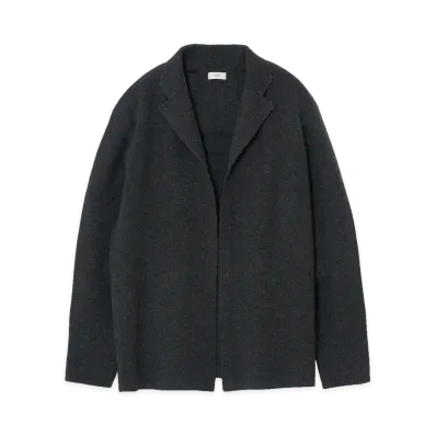 YOKE Cashmere Knit Jakcet "Charcoal"