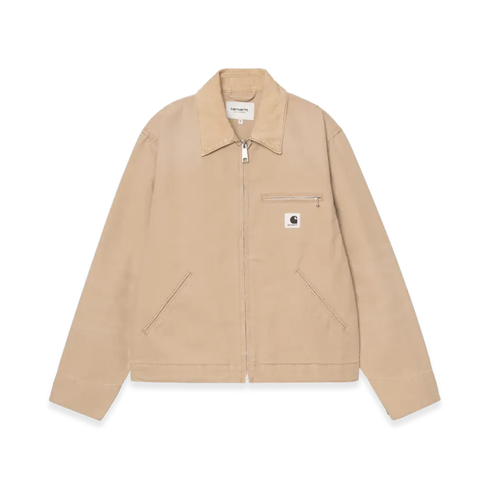 Carhartt WIP Women's Og Detroit Jacket "Dusty H Brown/Dusty H Brown(Stone Canvas)"
