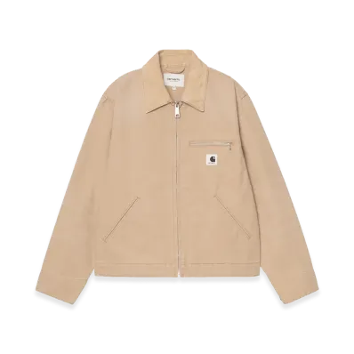 Carhartt WIP Women's Og Detroit Jacket "Dusty H Brown/Dusty H Brown(Stone Canvas)"