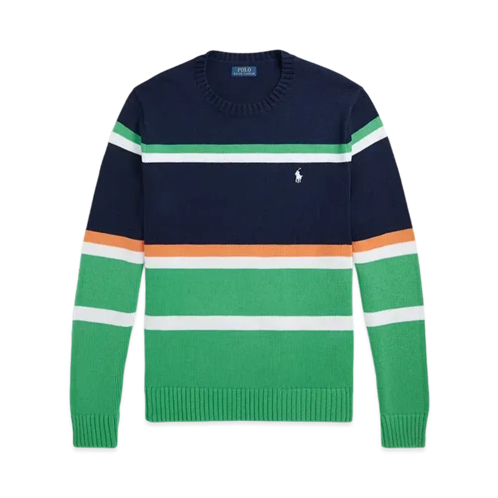 Polo Ralph Lauren Striped Cotton Crewneck Sweater "Multi"