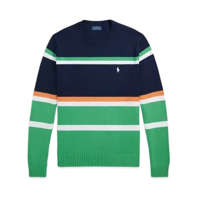 Polo Ralph Lauren Striped Cotton Crewneck Sweater "Multi"