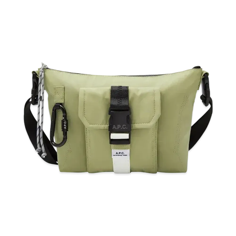 A.P.C. Trek Shoulder Bag "Taupe Green"
