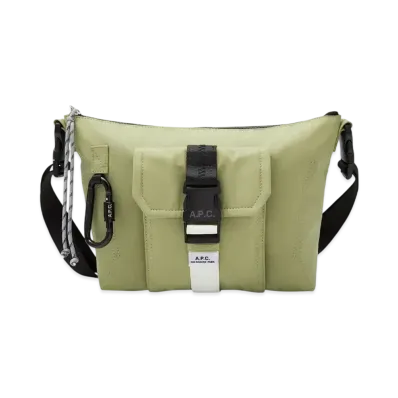 A.P.C. Trek Shoulder Bag "Taupe Green"