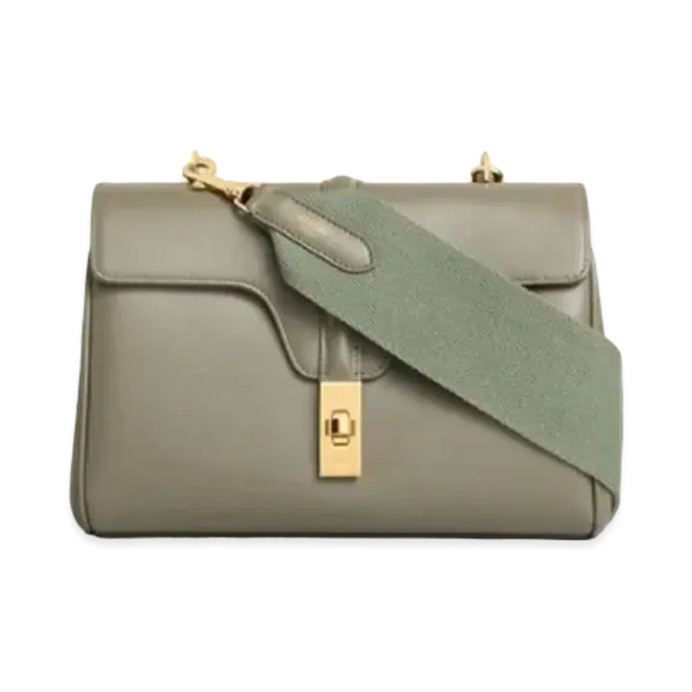CELINE Teen Soft 16 In Smooth Calfskin "Army Green"