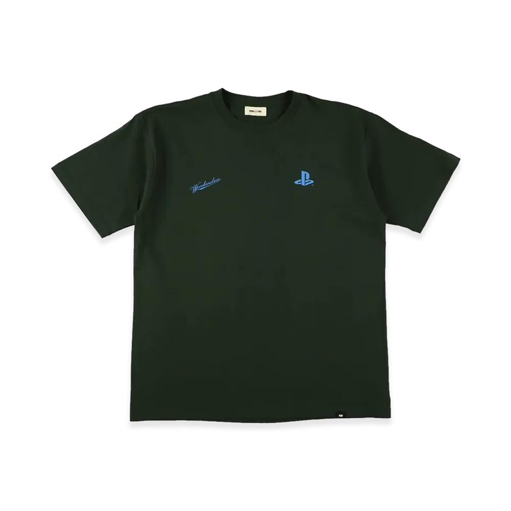 WIND AND SEA x PLAYSTATION Icon Logo S/S Tee "Green"