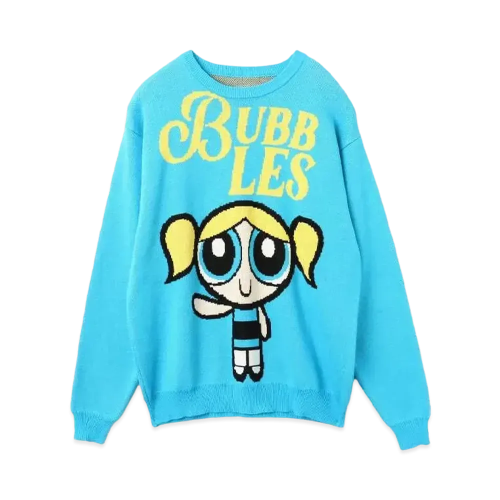 atmos pink x The Powerpuff Girls Knit Sweater "Blue"