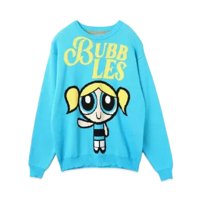 atmos pink x The Powerpuff Girls Knit Sweater "Blue"
