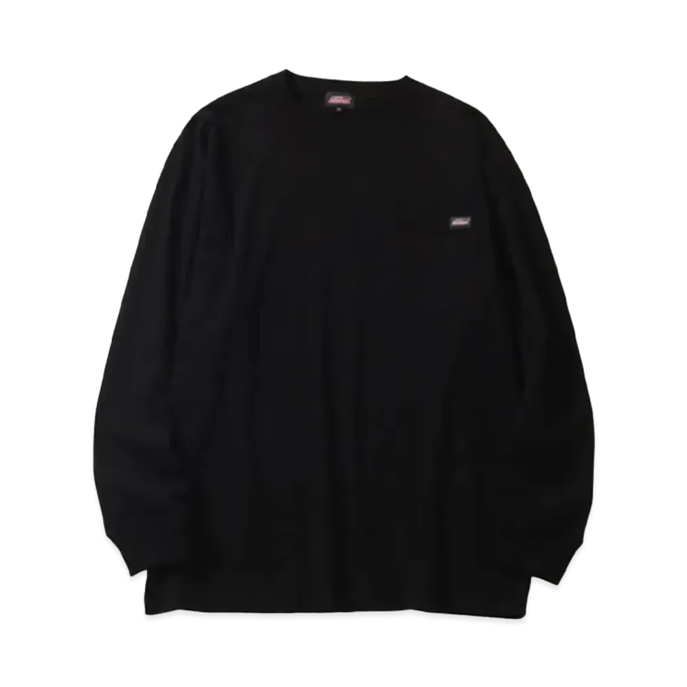 Dickies Genuine Long sleeve big silhouette pocket one-point T-shirt "Black"