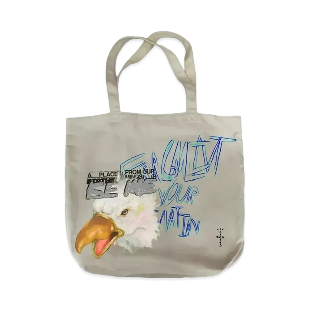 Travis Scott Cactus Jack For Fragment Flames Tote "Cream"