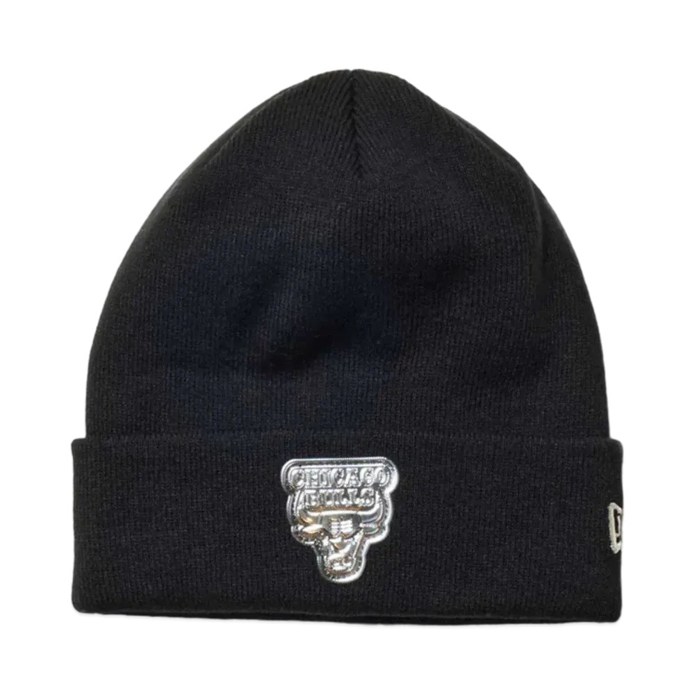 NEW ERA Basic Cuff Knit NBA Metal Logo Chicago Bulls "Black"