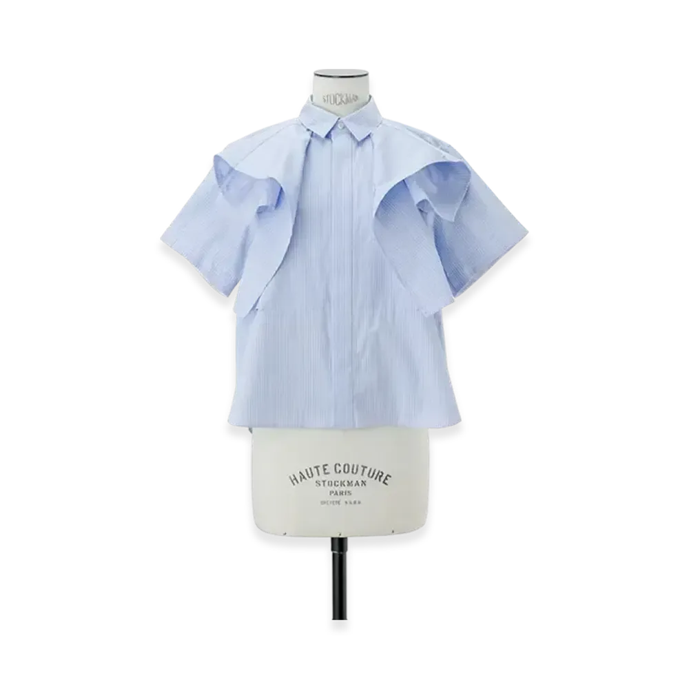 sacai Poplin Shirt "Light Blue Stripe"