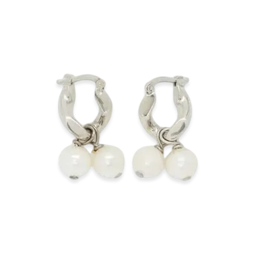 Jil Sander Earrings "Silver Crystal"