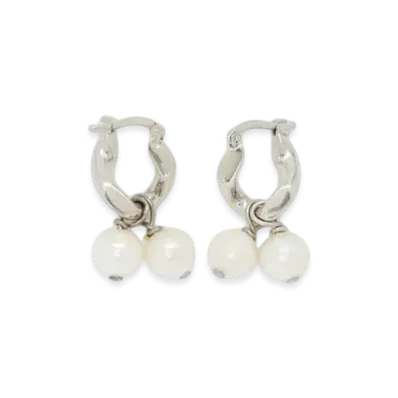 Jil Sander Earrings "Silver Crystal"