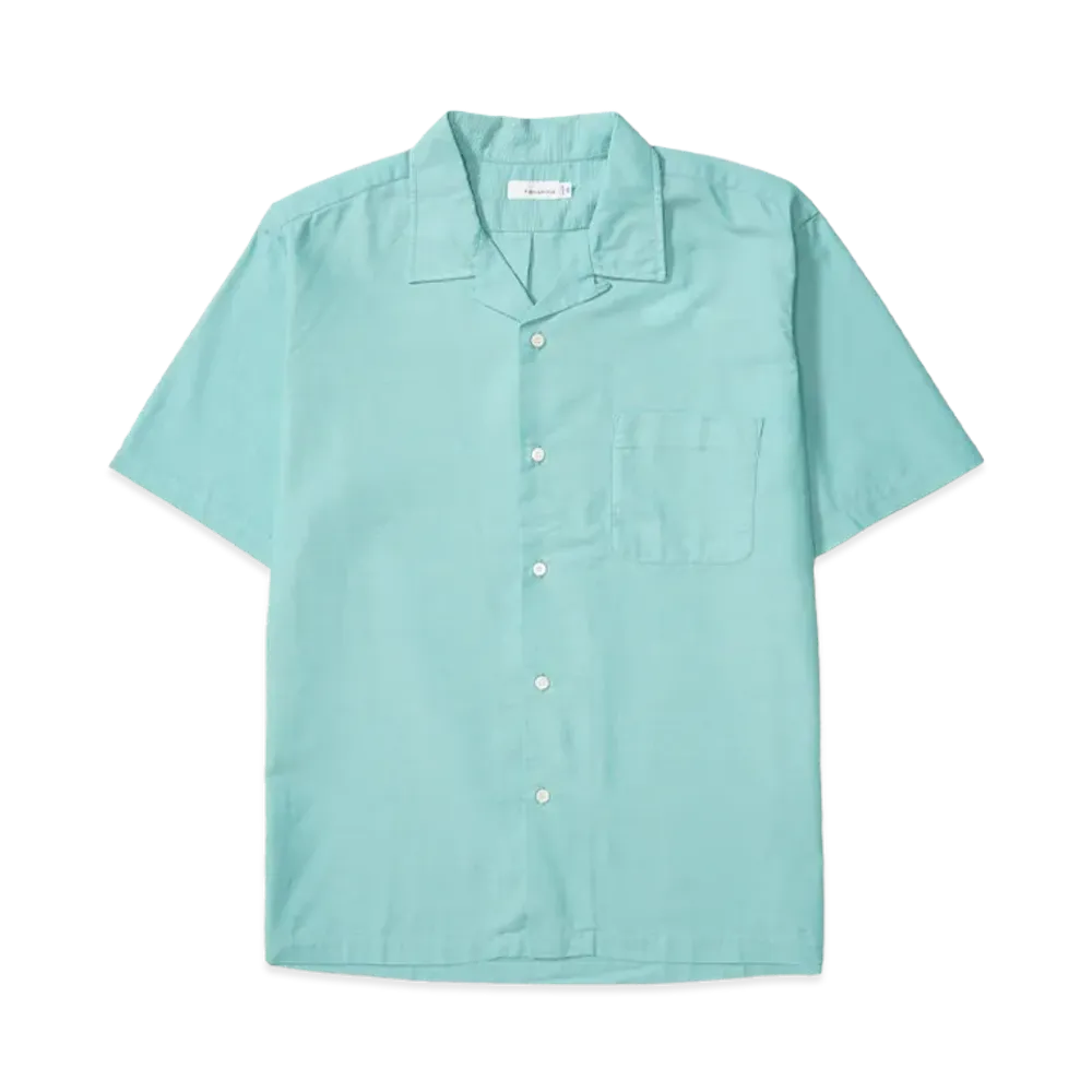 nanamica Open Collar Panama S/S Shirt "Mint"