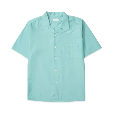 nanamica Open Collar Panama S/S Shirt "Mint"