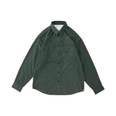 visvim LUMBER KHADI CHECK L/S "Green"