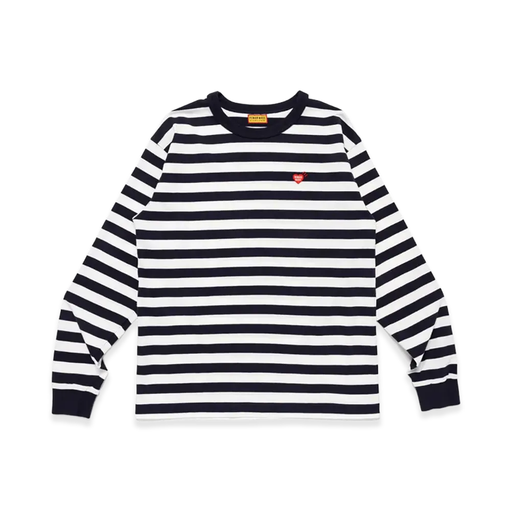 HUMAN MADE Striped L/S T-Shirt "White"