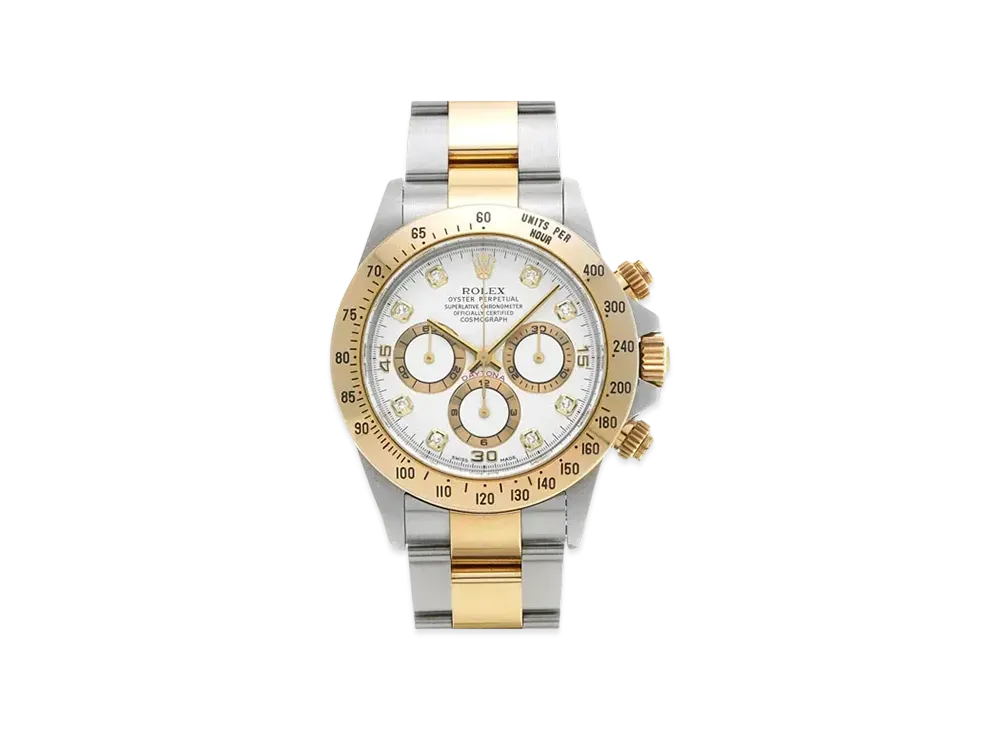 ROLEX Cosmograph Daytona 8P Diamonds "White/Stainless Steel/Yellow Gold"