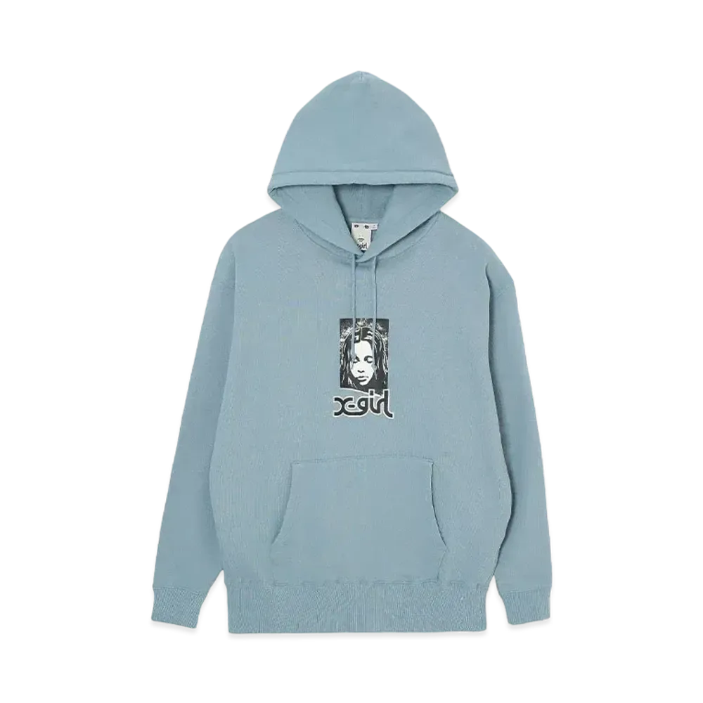 X-Girl Grunge Face Sweat Hoodie "Blue"