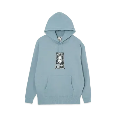 X-Girl Grunge Face Sweat Hoodie "Blue"