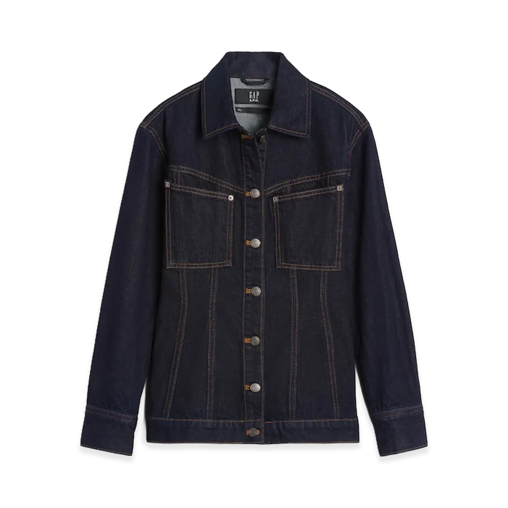 Gap x A.P.C. Women's Structured Denim Jacket "Rinse Sienne"