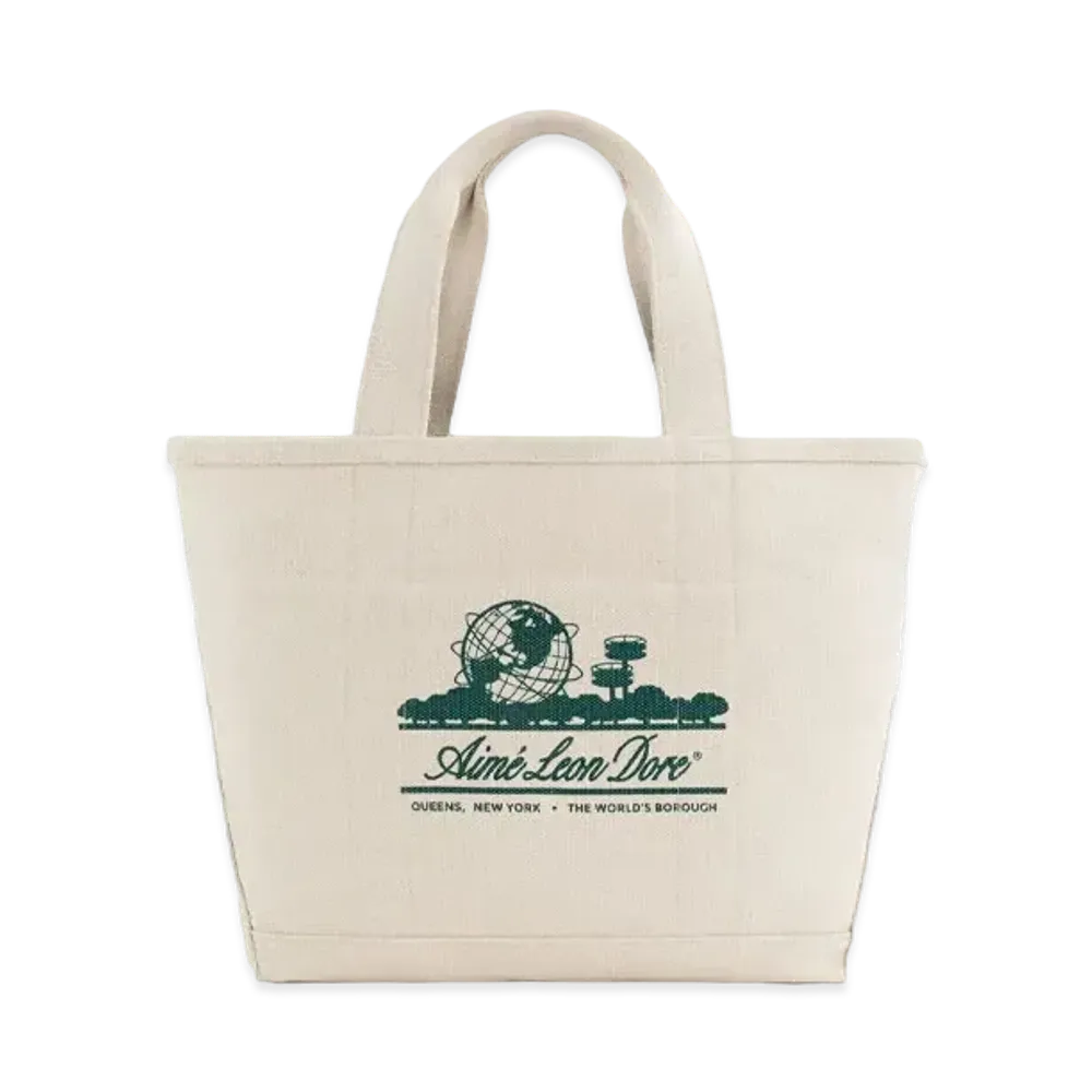 Aime Leon Dore Small Unisphere Tote Bag "Cream&Green"