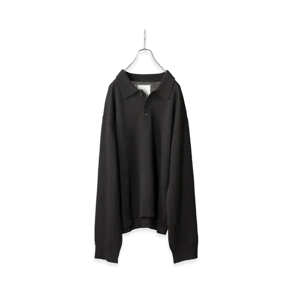 ANCELLM Shetland Wool Skipper Knit "Black"