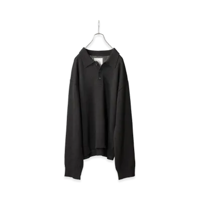 ANCELLM Shetland Wool Skipper Knit "Black"