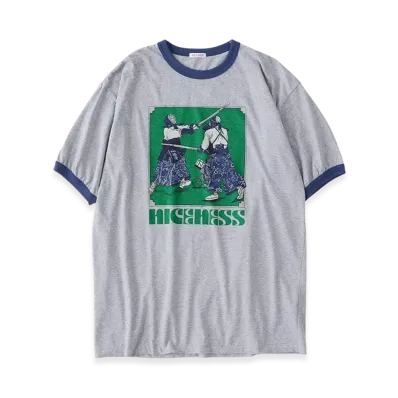 NICENESS K.Athena Kendo Ringer Tee "Heather Gray"
