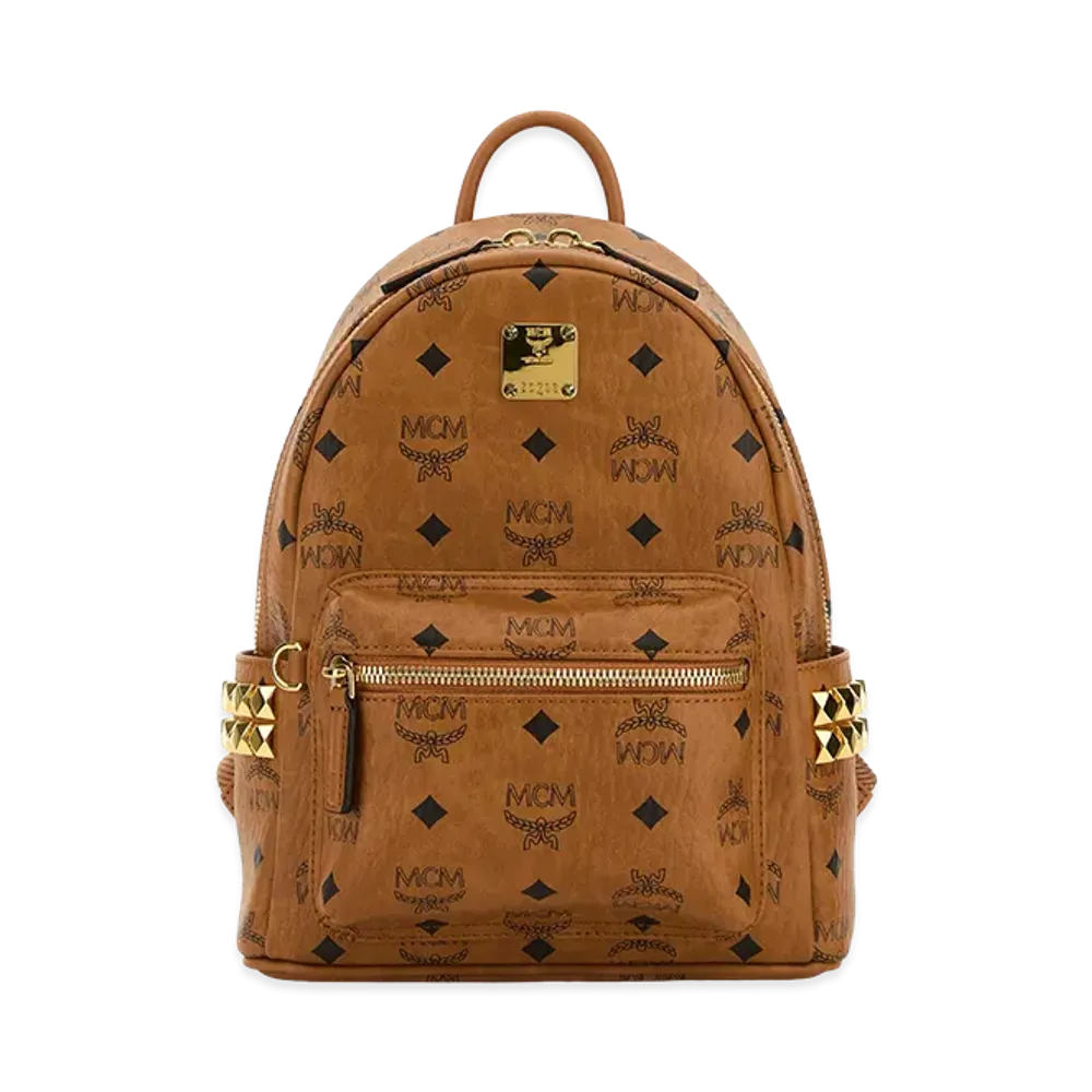 MCM Women's Printed Canvas Mini Stark Backpack "Brown"