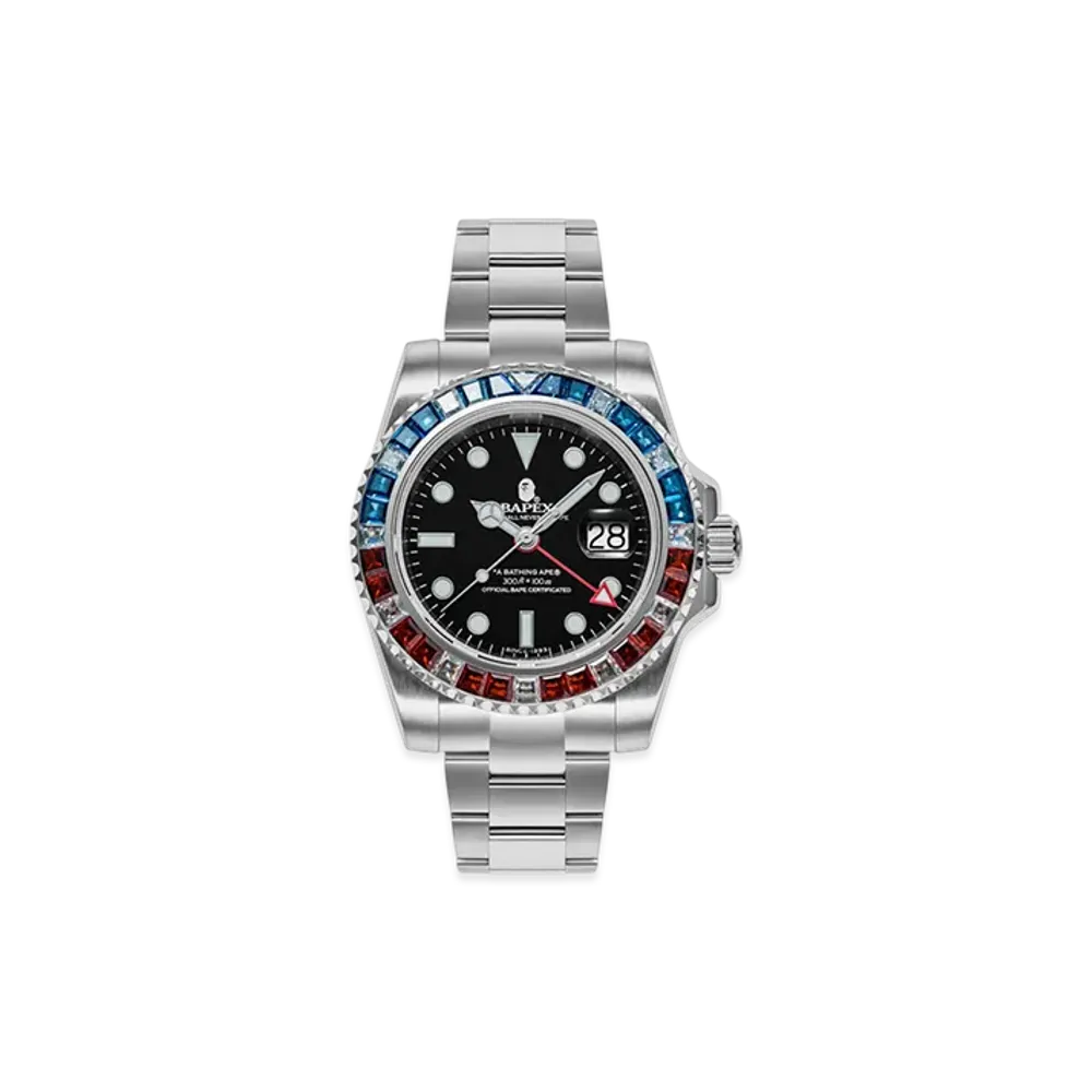 A BATHING APE Type 2 Bapex Crystal Stone "Black/Red"