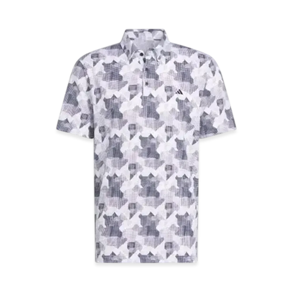 adidas GO-TO Print Polo Shirt "White/Collegiate Navy"