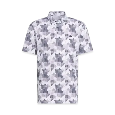 adidas GO-TO Print Polo Shirt "White/Collegiate Navy"