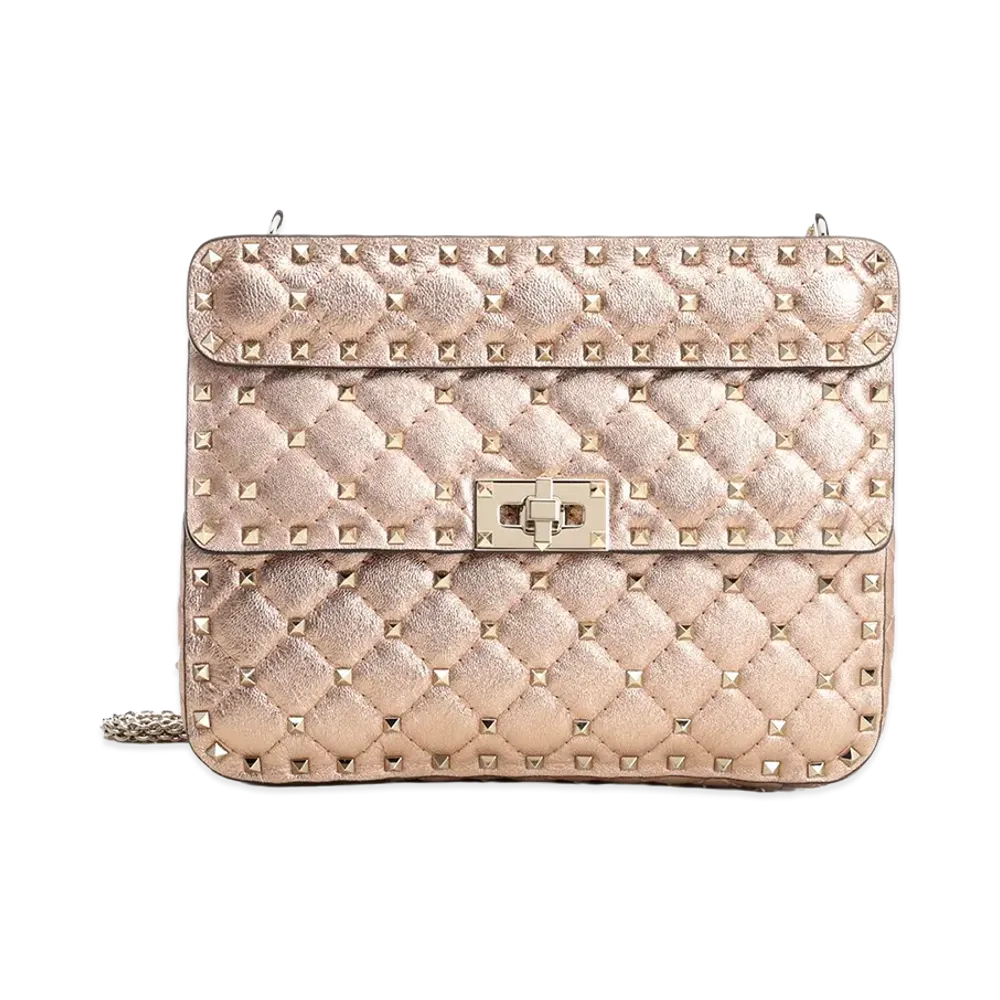 Valentino Women's "Rockstud Spike" Medium Bag "Rose"