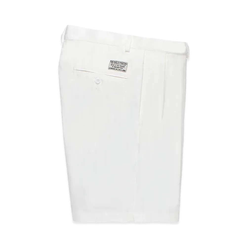 WACKO MARIA Double Pleated Chino Short Trousers "White"