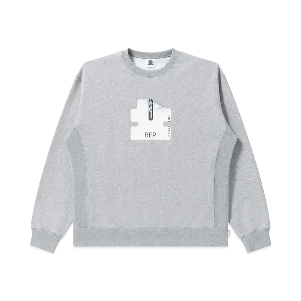 BlackEyePatch Og Zip File Crew Sweat "Heather Gray"