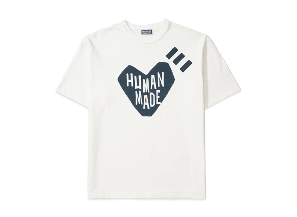 HUMAN MADE Ningensei Heart T-Shirt "White"