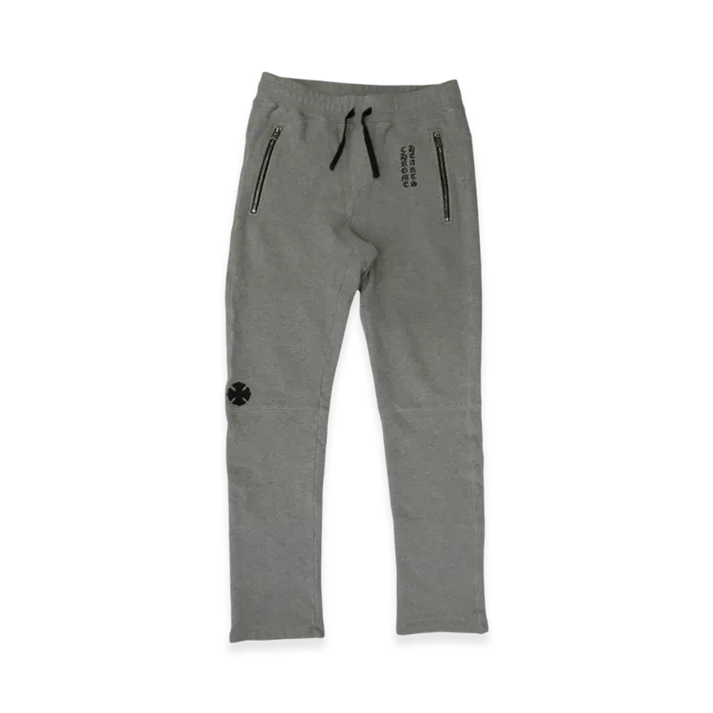 Chrome Hearts Y Not CH Plus Patch Logo Embroidered Sweatpants "Gray"