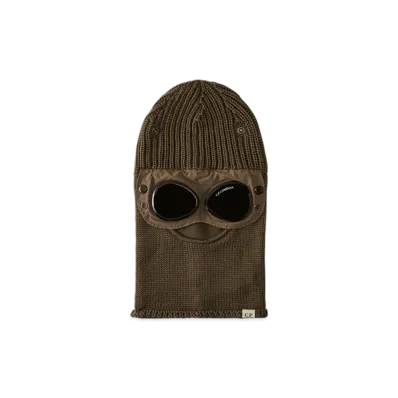 C.P. Company Extrafine Merino Wool Goggle Balaclava "Walnut Beig"