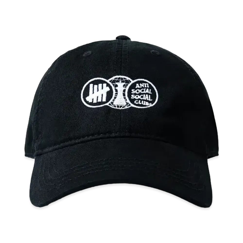UNDEFEATED x Anti Social Social Club Position Dad Hat "Black"